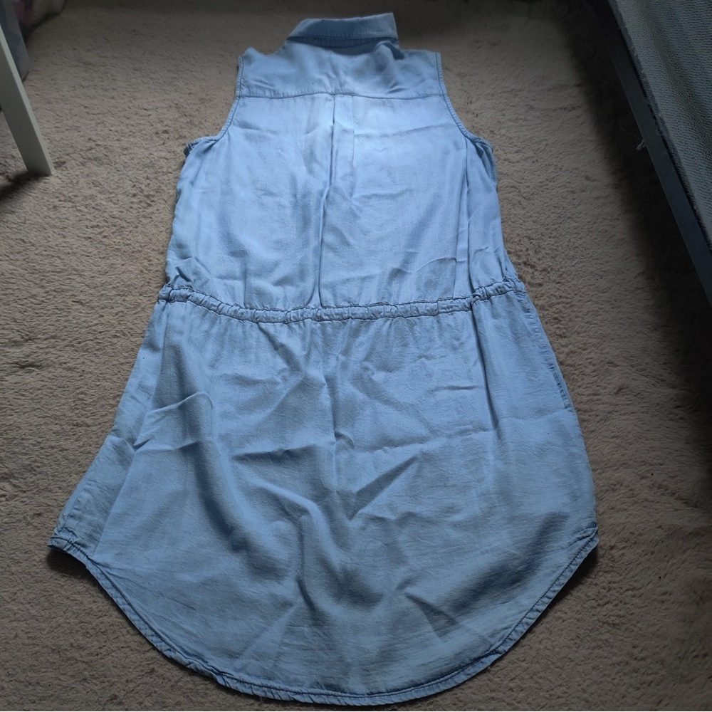 Jou Jou Light Blue Sleeveless Mini Denim Shirt Dress - Picture 5 of 5